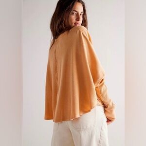 NWOT Free People We The Free Microphone Drop Thermal in Butter Rum Size Medium